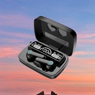 M19 Wireless Earbuds with LED Digital Display, Bluetooth 5.1, 9D HiFi Sound, IPX7 Waterproof, Touch Control, Wireless Charging Case