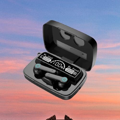 M19 Wireless Earbuds with LED Digital Display, Bluetooth 5.1, 9D HiFi Sound, IPX7 Waterproof, Touch Control, Wireless Charging Case