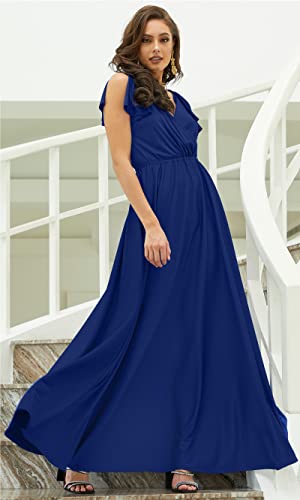 Image of KOH KOH Womens Long Sleeveless Bridesmaid Wedding Guest Prom Maxi Dress