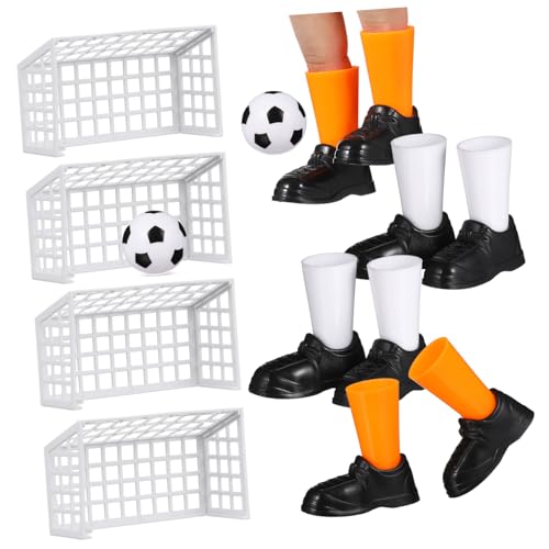 Didiseaon 2Juego Fútbol con Dedos Jugadores Incluye Porterías Zapatos Juguete Interactivo de Diversión Portátil