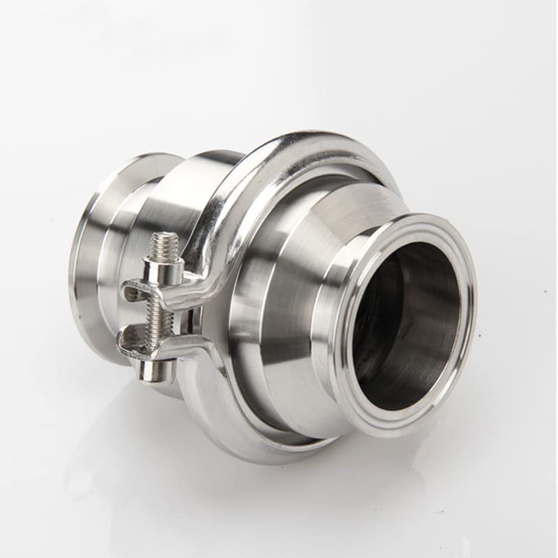 Conector de Manguera Tri Extremo Sanitario de la Abrazadera de la válvula de retención de la categoría alimenticia SS304 de la válvula de retención de la Abrazadera del 1/2" - 2"