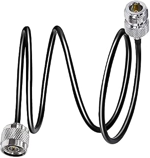 TUOLNK N Type Cable RG58 3.3ft(1M) N Male to N Female Connector Extension Cable Low Loss N Cable Male to Female Black Jumper Cable for Wifi Router 3G 4G LTE Antenna