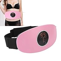 Fyearfly Massage Schlankheitsgürtel,Massagegürtel Bauchmassagegerät,Elektrischer Abnehmgürtel mit EMS Technologie & Wärme, 6 Motor Vibrations Slimming Machine für Bauch,Beine,Pink, Aufladbar