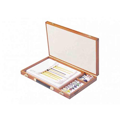 Estojo de Madeira com Godet, Marrom, 55 x 35 cm, Trident