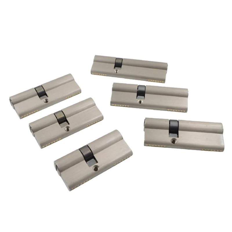 serratura a cilindro europeo, Ogni dimensione 70 80 90 100 Cilindro serratura porta Doppi pomelli aperti Cilindri camera da letto 5 pezzi Chiave cilindro(90(35-55))