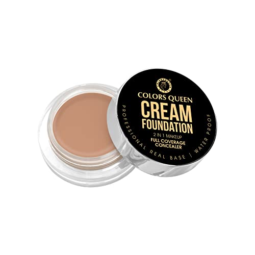 Image of Colors Queen Real Base 2 in 1 Cream Foundation & Concealer | Lightweight, Full Coverage concealer Foundation Matte Finish with SPF | Long Lasting for Face Makeup (FS-26)