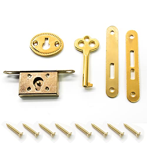 Jiozermi 2 Pack Mini Locks with Skeleton Key, Full Mortise
