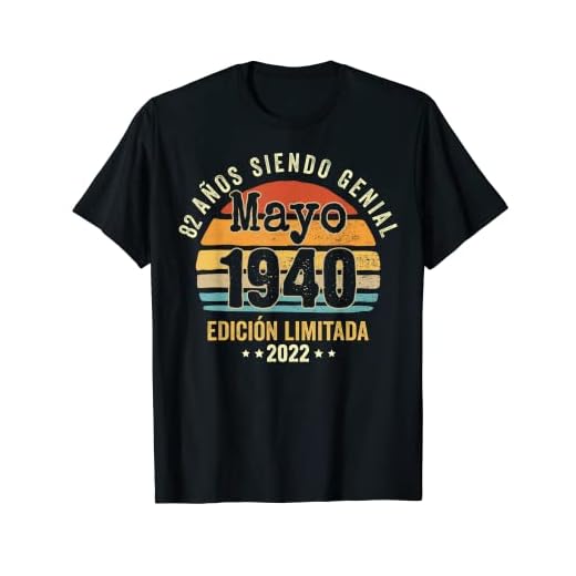 82 Años Cumpleaños Mayo 1940 Hombre Mujer Mayo 1940 82 Camiseta
