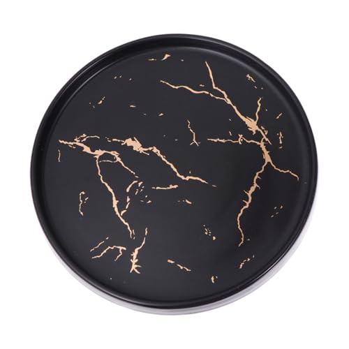 BESPORTBLE 1 Pièce Plateau à Céramique Rond Plat de Élégant pour Anneaux Desserts