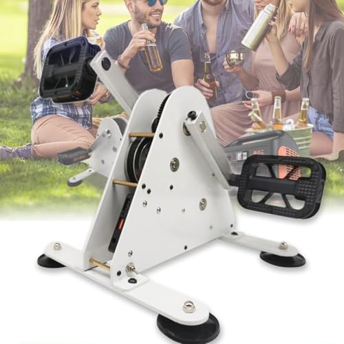 Generador de energía portátil con pedal con almacenamiento de energía, cargador de bicicleta de emergencia para camping, cuenta con salida CC y carga rápida USB dual