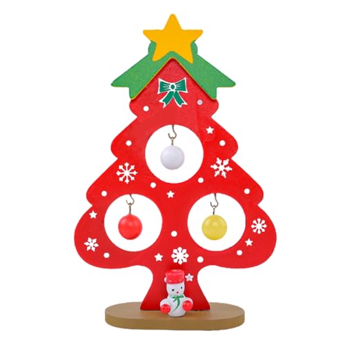 Wooden Christmas Tree Ornaments for Crafts Desktop Christmas Tree Decoration for Desk Office Dining Room Christmas Table Decor Centerpiece Table Decorations DIY for Christmas Holiday Party
