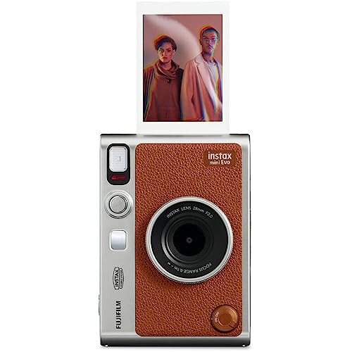 FUJIFILM INSTAX MINI EVO Hybrid Instant Camera (Brown) 20-Sheet Bundle - image 3