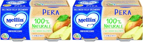 Mellin Omogeneizzato Pera - 24 vasetti da 100 gr (Confezione da 2)