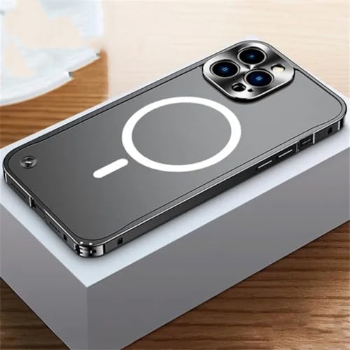 Coque iPhone 14 Pro Max antichoc en acrylique givré et cadre métal
