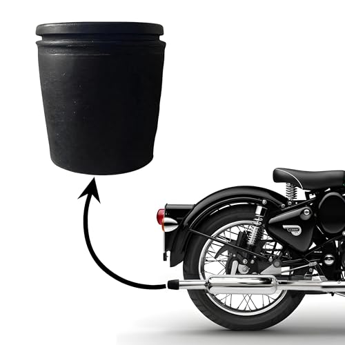 Image of EAZ Stock Silencer & Small Mouth Silencer Rubber For Royal Enfield Bikes 350 & 500cc - Exhaust Sound Enhancer.