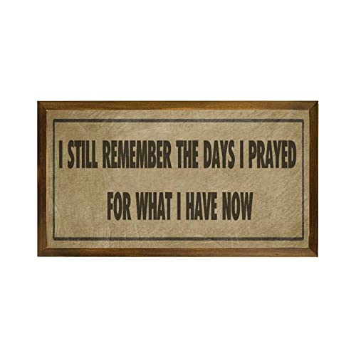Panneau décoratif en bois rustique 30x56 cm avec citation