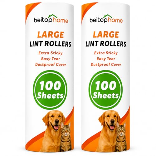 Image of Large Lint Roller Refills, 9.44-Inch Wide, 200 Sheets