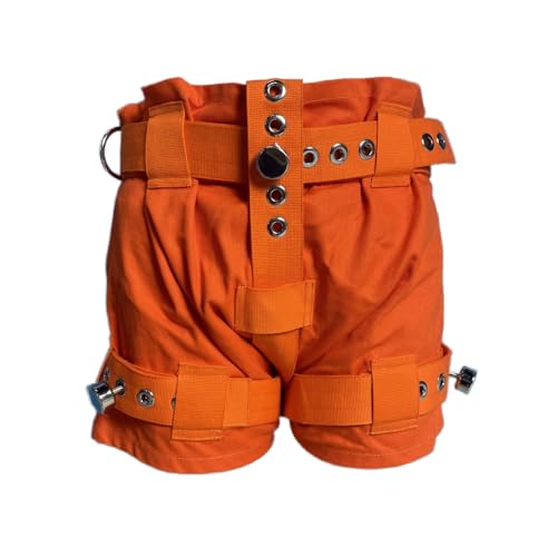 大人用トレーニングパンツ マグネット式で簡単着脱!洗える磁性ロックショーツ S/L の2サイズ 綿素材 ABDL 介護 失禁ケア 尿もれ防止 豊富なカラー (オレンジ, L(大きいサイズ))