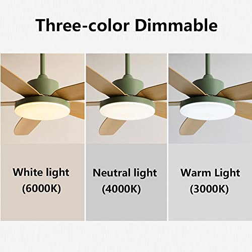 Ventilateur de plafond LED dimmable à 3 vitesses et télécommande pour salon - 7