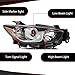 CROSSDESIGN Headlights Left & Right Compatible with Mazda CX-5 2013-2016 Halogen Factory Headlamp Clear Lens Chrome Housing Amber Reflector