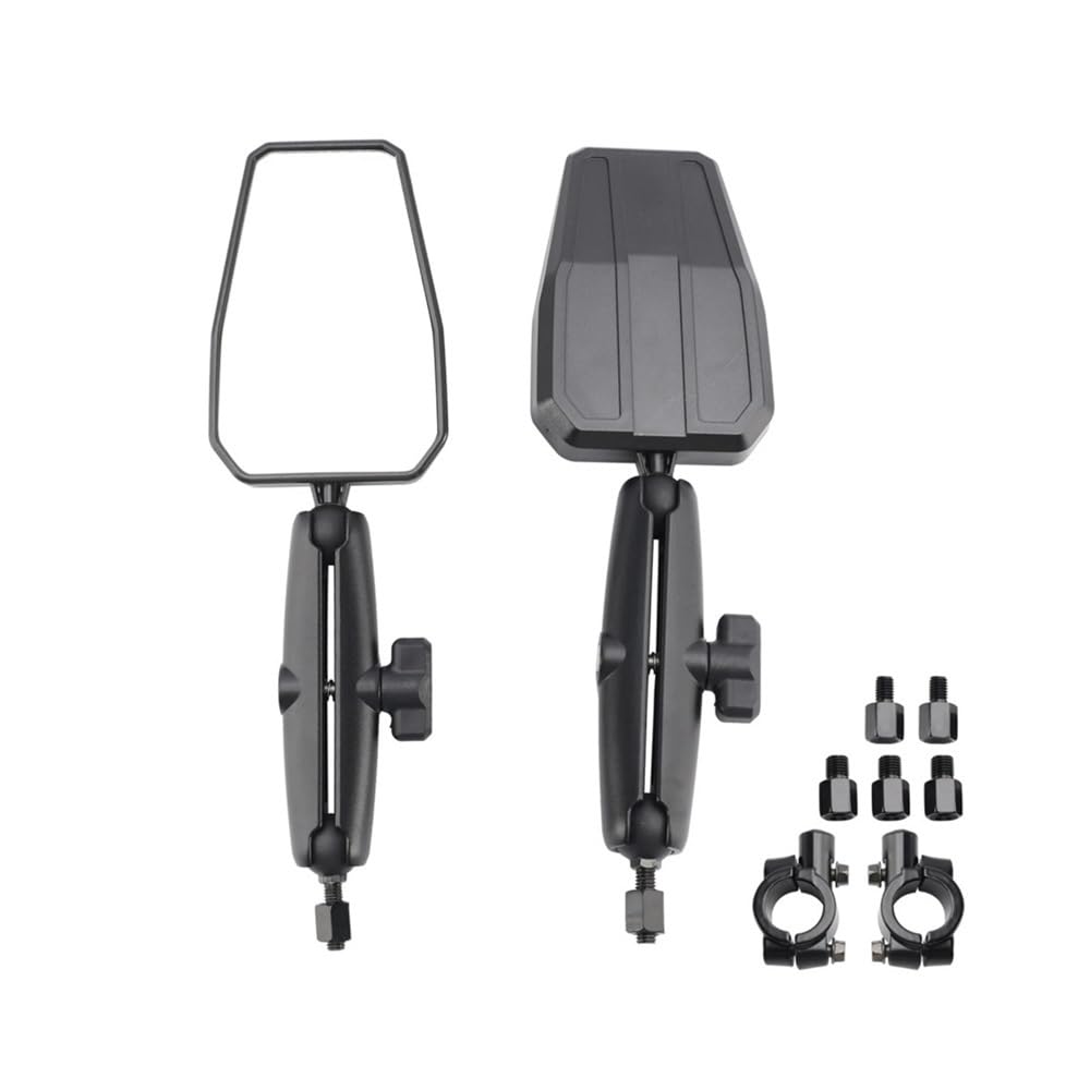 Espejos de aventura plegables negros para moto trail 4