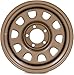 Rough Country Bronze Steel Wheel - 15x10, 5x4.5 Bolt Pattern, 39mm Offset, 3.30 Bore, Heavy-Duty D-Window Off-Road Rim for Trucks & Jeeps