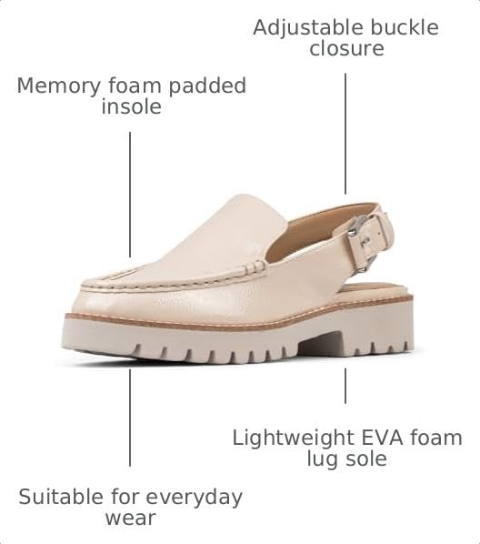 Image of Donald Pliner Women's Essex Slingback Loafers for Women - Comfortable Women's Shoes with EVA Lug Sole, Slingback Shoes
