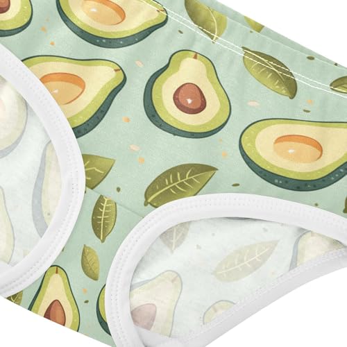 Wusikd Avocado Leaves Girls' Underwear Cotton Girls Briefs Soft Toddler Underwear 2T4