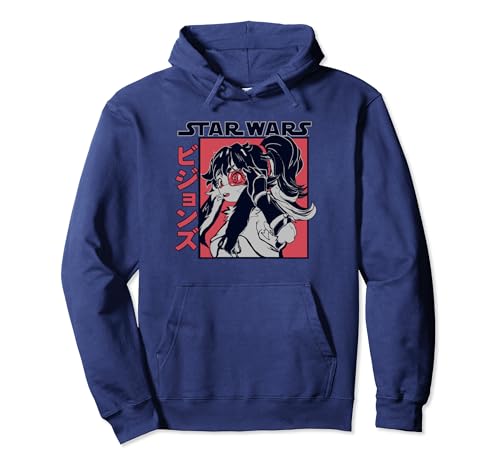 Hoodie Star Wars Visions Lop Kanji Logo en coton doux avec capuche