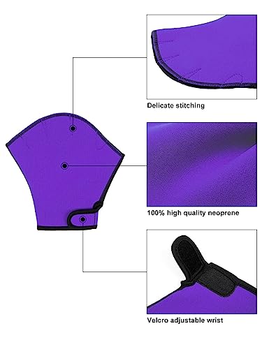 image for FitsT4 Sports Aqua Gloves Webbed Paddle Swim Gloves Fitness Water Aero