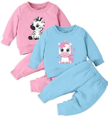Image of Minicult Kids Cotton Co-ords Full Sleeve Sweatshirt and Pant Set with Character Print