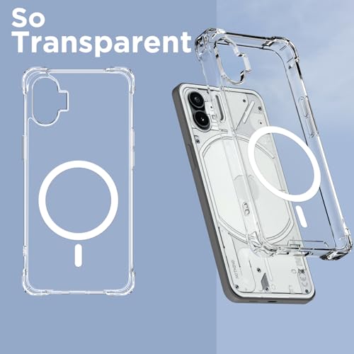 Image of Amazon Basics Back Cover for Nothing Phone 1 Mag-Safe Shockproof PC + TPU Protective Case Magnetic Support Bumper Case (Transparent Mag-Safe)