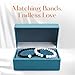 Lucky Feather Long Distance Relationships Couples Bracelets - A Reminder of Love and Strength During Time and Distance Apart (2 Piece Set) Couples Gifts