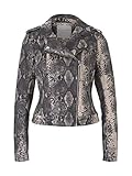 damen jacke wildleder braun Seitliche Eingrifftaschen TOM TAILOR Denim Fake Wildleder Biker Kunstlederjacke, Damen, Mehrfarbig S
