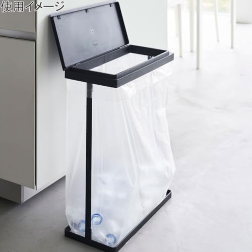 Soporte para bolsa de basura 15.7 gal con tapa negro miniatura 5