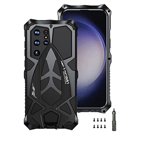 CeeDoo Samsung S23 Ultra 5G Hülle Stoßfest Outdoor Schutzhülle Robuste Hüllen für Galaxy S 23 Ultra Integrierte Metall u...