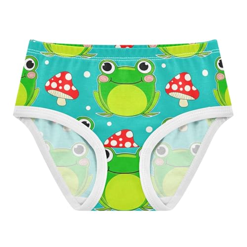 Animal Toddler Underwear Floral 2t Cotton Panties Little Girl Cute Frogs Red Mushrooms Teal Briefs Girls Undies - Main Image