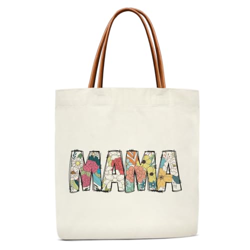 lamocho Mom Gifts Bible Verses Tote Bags For Women Gift for Mother Grandma Wife Canvas Tote Bags Aesthetic, Mama Birthday Mother's Day Grocery Beach Bag Shopping Handbag -V20