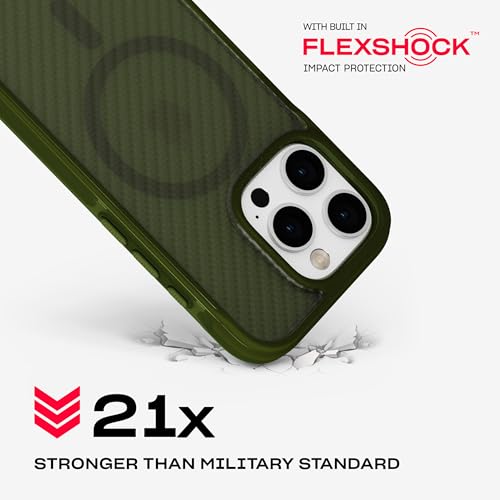 Image of Tech21 EvoArmor for iPhone 16 Pro Compatible with MagSafe - Impact Protection Case 21x Military Standard Tested in Green