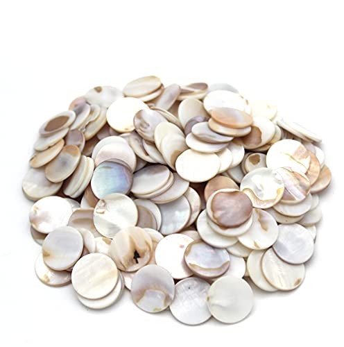 Tueascallk 300 Pieces Round Of Bulk Natural Mother Of Pearl Mosaic Tiles, For Home Decoration And Handmade Crafts, Diameter 0.8" #TOP14