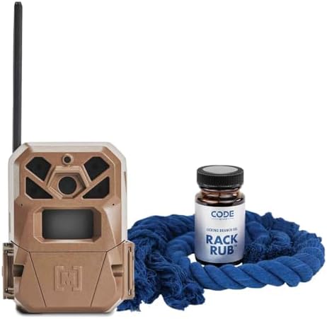 Moultrie Edge 2 Cellular Trail Camera Scout-N-Scrape Kit, Camera and Code Blue Rope a Dope Bundle