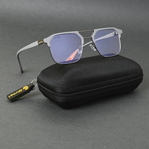 Image of GYNK Square Frame Sunglasses for Men | Premium Metal Frame Sunglasses | Fashion Eyewear for Driving, Travel, Riding, Outdoor Activities, Beach & Daily Wear