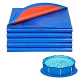 tivekeo Pool Bodenplane Pool Schutzmatten,Pool Unterlage passend Runder Pool Liner Pad für Flache Pools oberirdische Schwimmbäder Schutz, reißfest