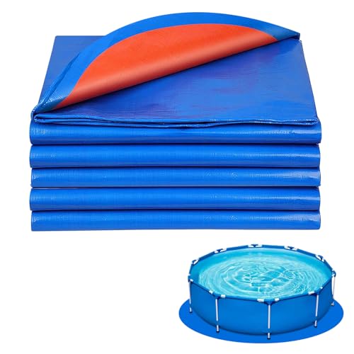 tivekeo Tapis de Protection pour Piscine Ronde 15ft(4.6m)