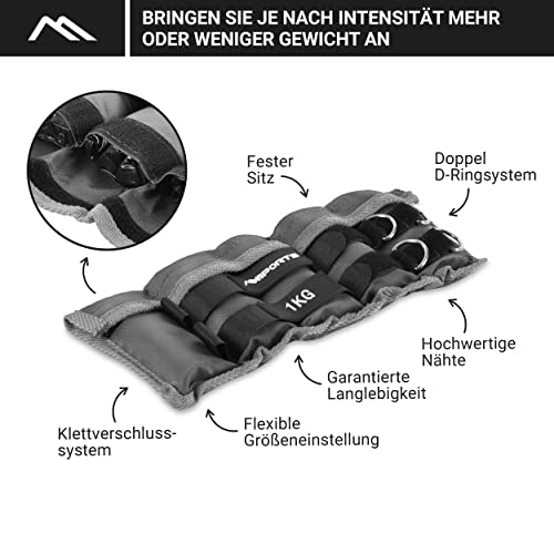 Einstellbare Gewichtsmanschetten von MSPORTS für Training und Rehabilitation