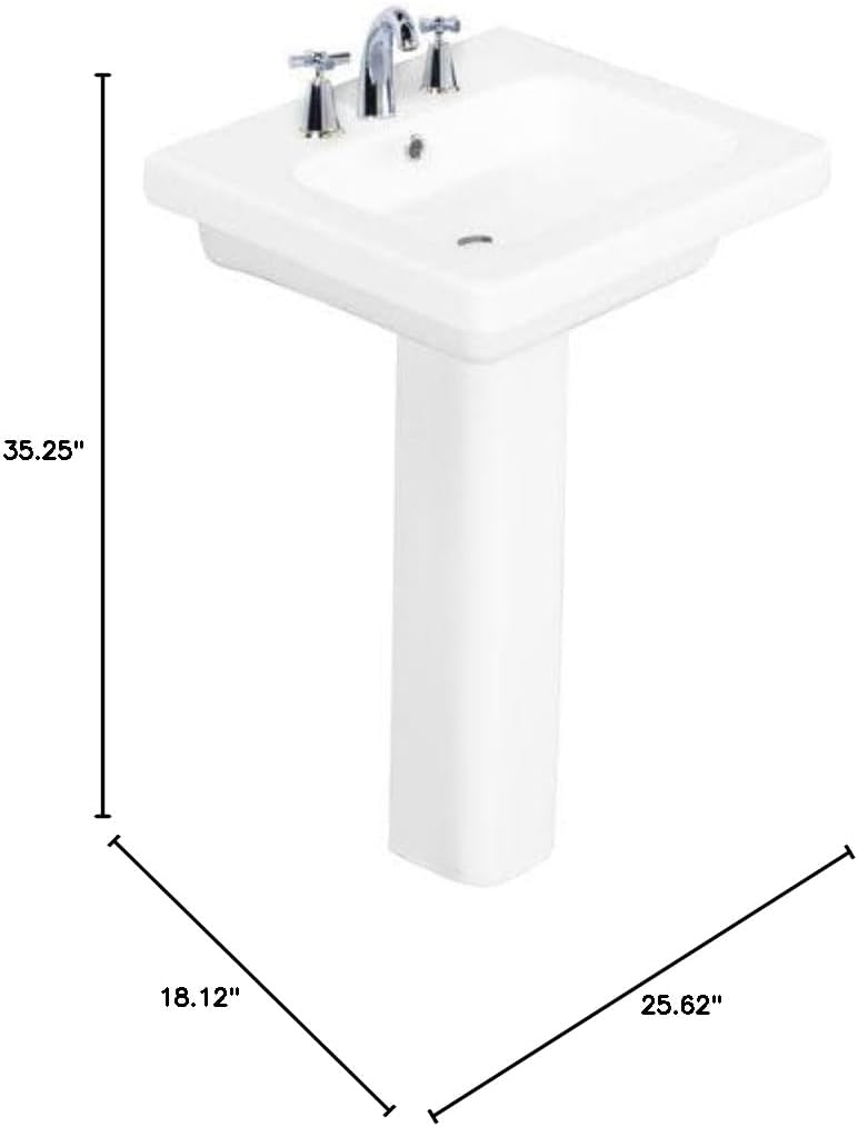 Resort 650 Pedestal Lavatory 4" Centerset