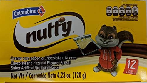 Miniatura 4 de Nucita Colombina Nutty 12 Unidades Pack 5.9 Oz (168 Grs) 12 Unidades - 2 PACK
