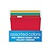 Pendaflex Hanging File Folders, Letter Size, Assorted Colors, 1/5-Cut Adjustable Tabs, 25 Per Box (81663)