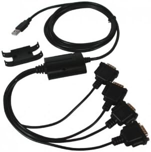 Cable adaptateur USB 2.0 Type A Mâle vers 4 x RS232 2 m Noir