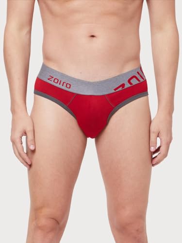 Image of Zoiro Men's Brief | Soft Band | Soft No-Marks Elastic | Breathable Innerwear | Pack of 1 | Color May Vary